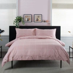 Sale THE LYNDON COMPANY Crossley Heath Duvet Set Rose/White