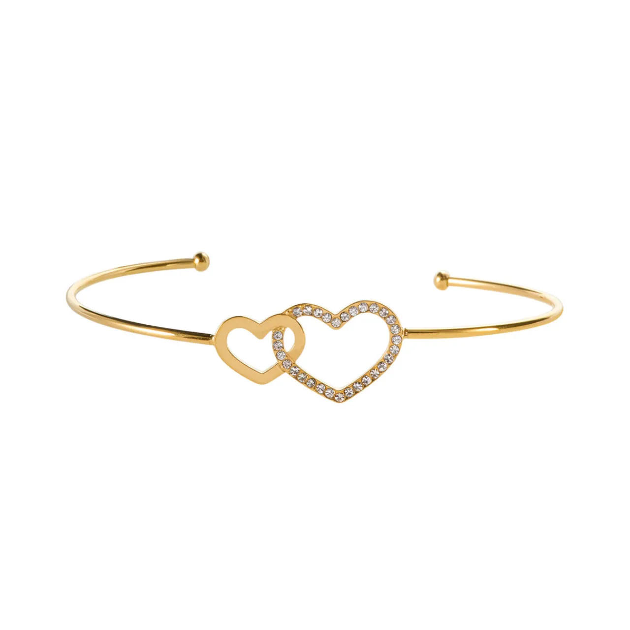 Discount LYNOTT JEWELLERY Crystal Heart Bangle Bracelet