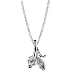 Crystal Leaf Pendant Necklace