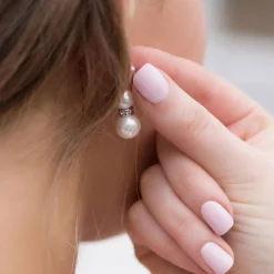 Clearance NEWBRIDGE SILVERWARE Crystal Pearl Drop Earrings