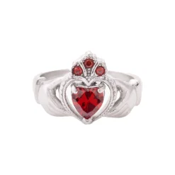 Cuisle Mo Croí Ruby Claddagh Ring