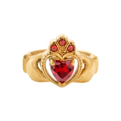 Online LYNOTT JEWELLERY Cuisle Mo Croí Ruby Claddagh Ring