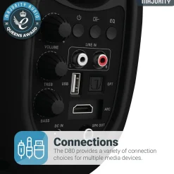 D80 Bookshelf Speaker Black