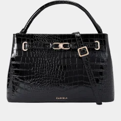 Daniella Large Croc-Embossed Tote Bag