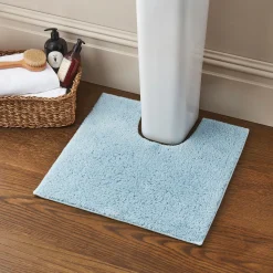Fashion CHRISTY Deep Pile Pedestal Mat Soft Chambray