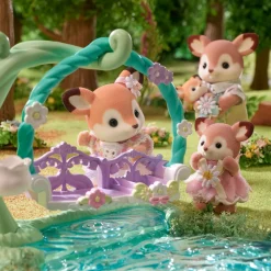 Deer Babies: Floral Swing Set