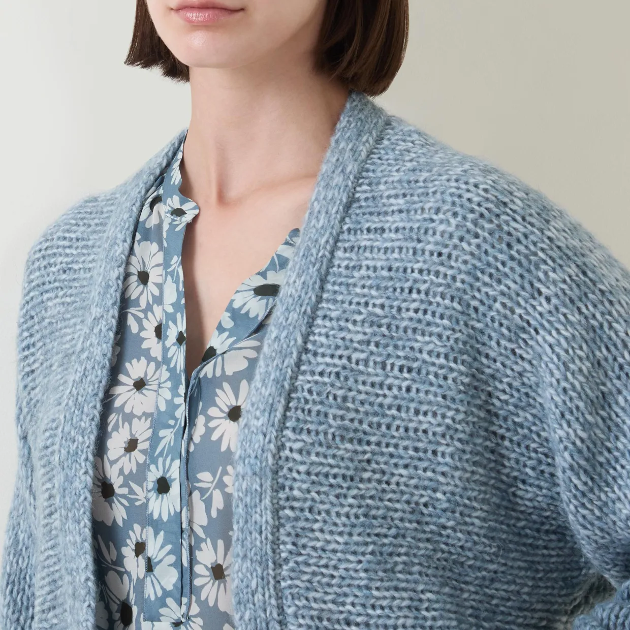 Degradé-Effect Knit Cardigan