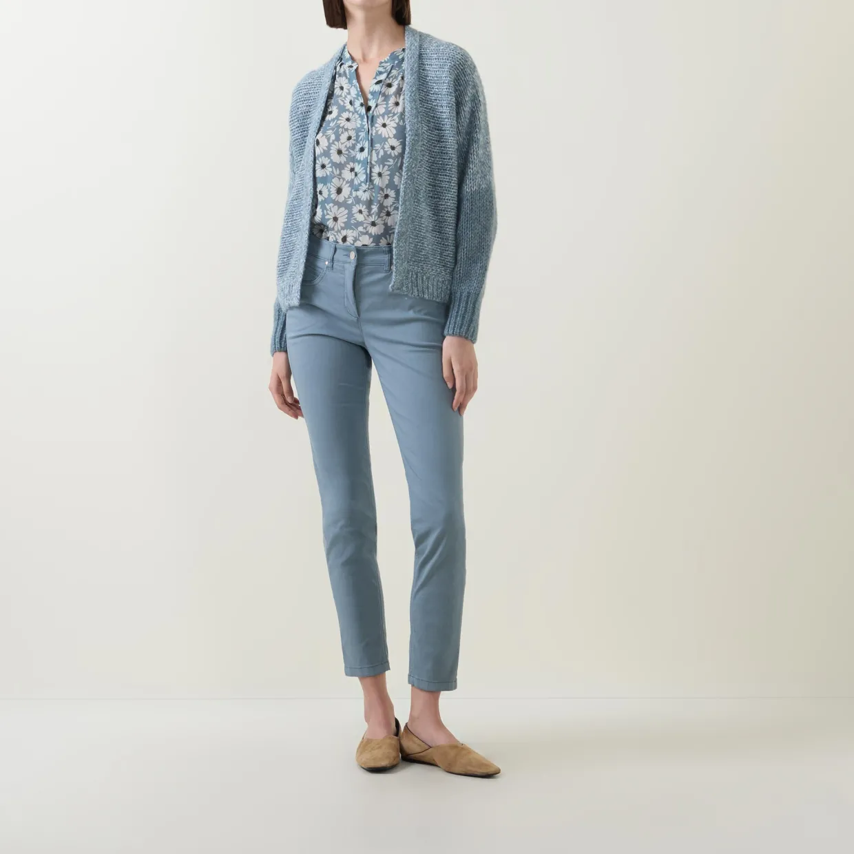 Degradé-Effect Knit Cardigan