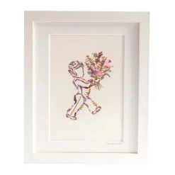 Clearance PRESSED FLOWERS BY NELL Delivering Joy Framed Fine Art Print
