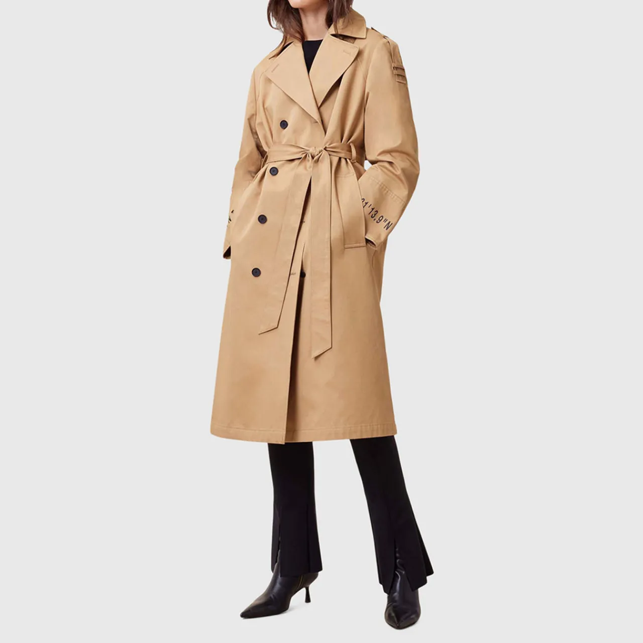 Hot ALLSAINTS Demmi Oversized Trench Coat