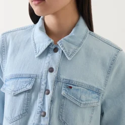 Hot TOMMY JEANS Denim Mini Shirt Dress