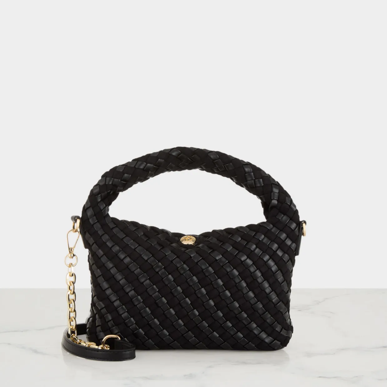 Dinkydeliberate Mini Woven Top Handle Bag