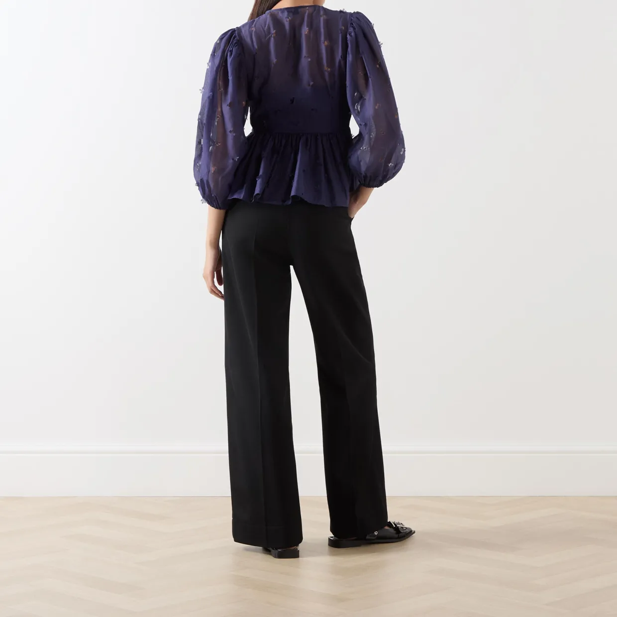 Ditzy Floral Peplum Blouse