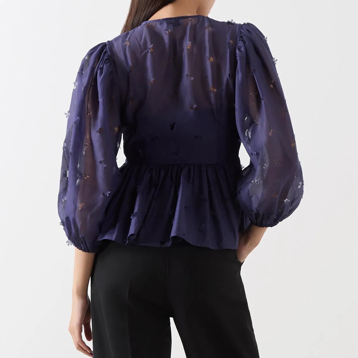 Ditzy Floral Peplum Blouse