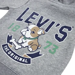 Best LEVIS Dog Logo Bodysuit, Hoodie & Jeans Three-Piece Set 3-24 Months