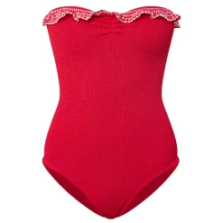 Dolly Gingham Bandeau Swimsuit