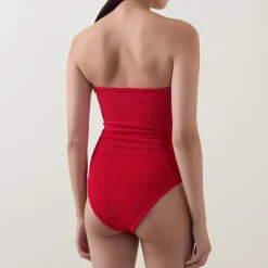 Dolly Gingham Bandeau Swimsuit