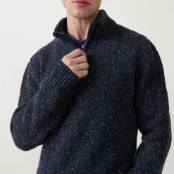 Donegal Fleck Half-Zip Sweater