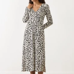 Doris Leopard Flared Dress