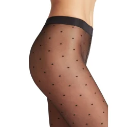 Dot Pattern Tights Black
