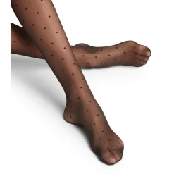 Dot Pattern Tights Black