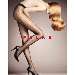 Dot Pattern Tights Black