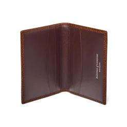 Double Fold Grained Leather Cardholder