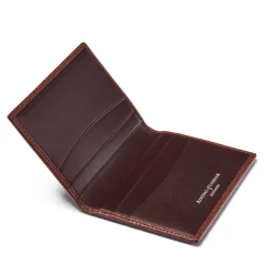 Double Fold Grained Leather Cardholder