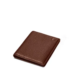 Double Fold Grained Leather Cardholder