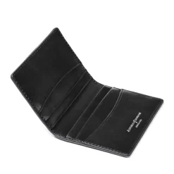 Double Fold Woven Leather Cardholder