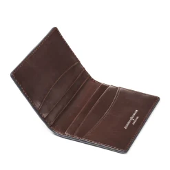 Double Fold Woven Leather Cardholder