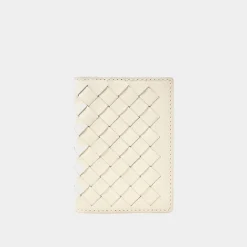 Outlet ASPINAL OF LONDON Double Fold Woven Leather Cardholder
