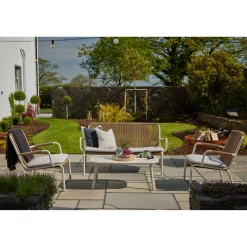 Hot CASEYS FURNITURE Dover Garden Lounge Set Ivory White Coconut