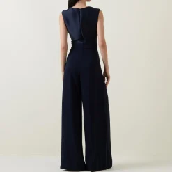 Hot JOSEPH RIBKOFF Draped Wide Leg Jumpsuit