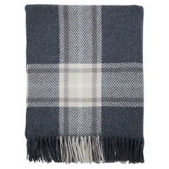 Dun Chaoin Oxford Check Throw