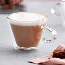 Duo Set of Two Cappuccino Glasses 250ml
