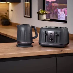 New KENWOOD Dusk Kettle and Toaster Grey Set
