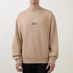Hot HUGO Dusplited Square Logo Sweatshirt