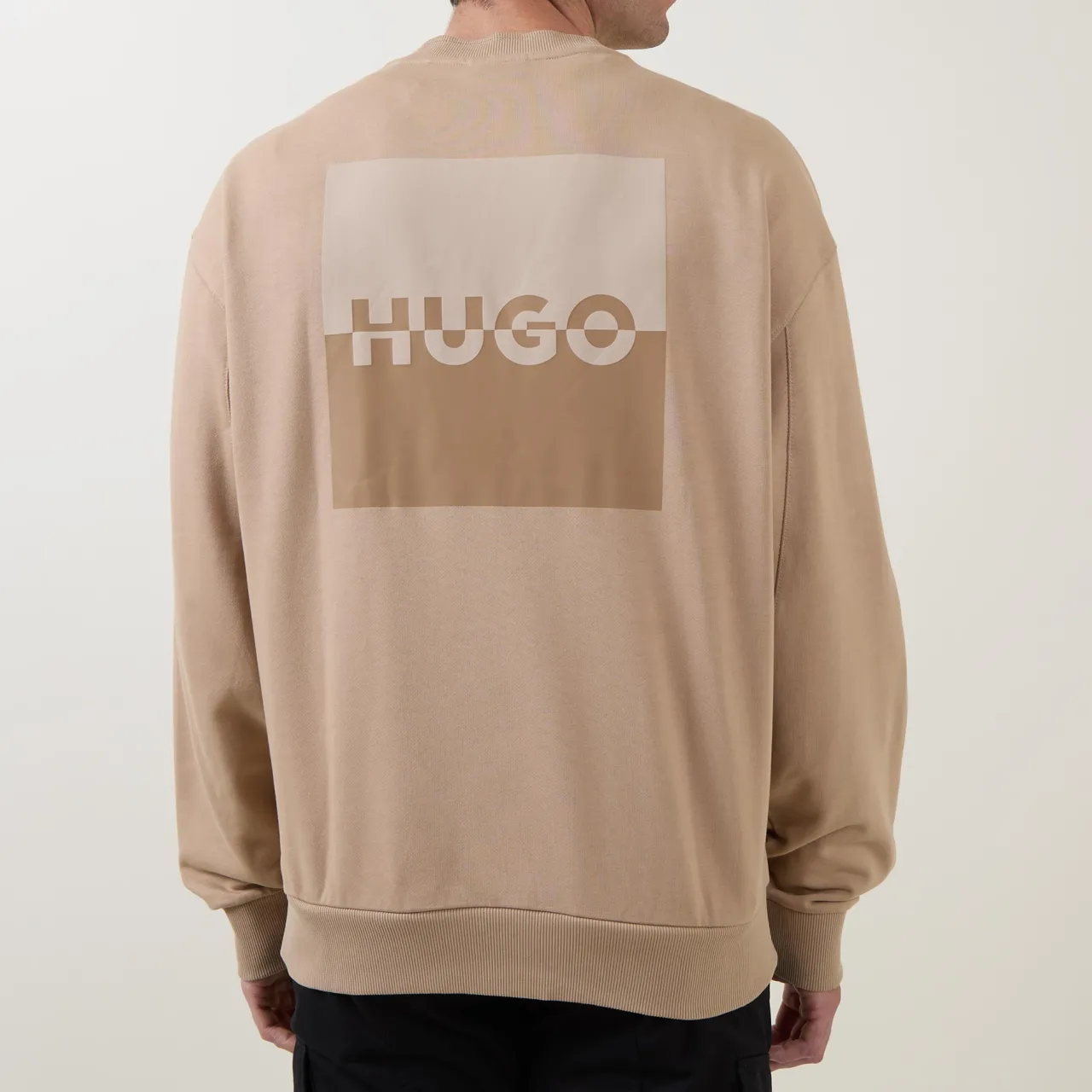Hot HUGO Dusplited Square Logo Sweatshirt