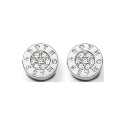 Ear Studs Classic Pavé White