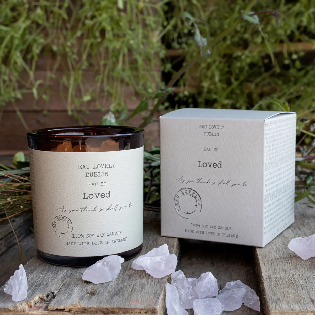 Eau So Loved Candle With Rose Quartz