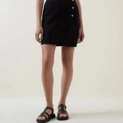 Ebony High-Rise Mini Pencil Skirt
