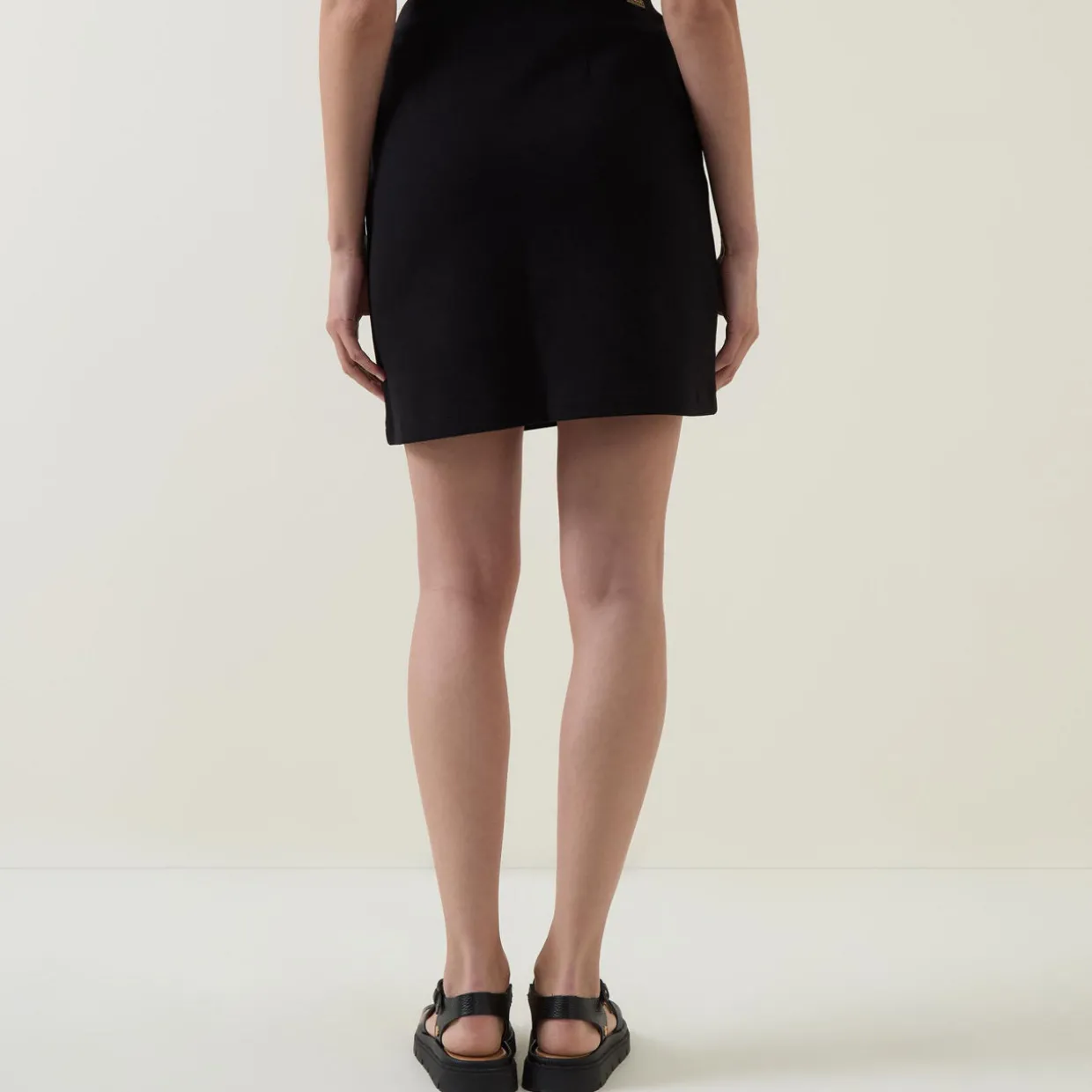 Ebony High-Rise Mini Pencil Skirt