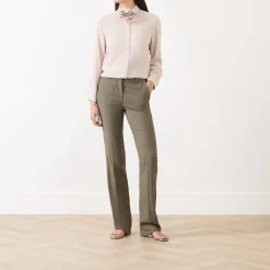 Hot MARELLA Edison Herringbone Straight Leg Trousers