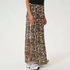Online KAFFE Edita Amber Leopard Skirt