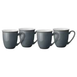 Fashion DENBY Elements Fossil Grey Set of Four Coffee Mugs