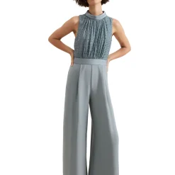 Eliza Textured Wide Leg Jumpsuit