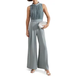 Eliza Textured Wide Leg Jumpsuit