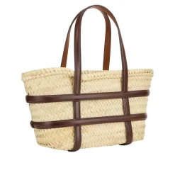 Discount TORY BURCH Ella Small Straw Basket Bag