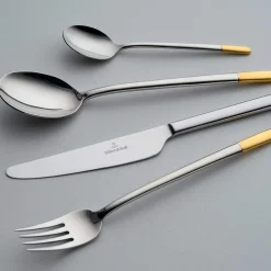 Hot VILLEROY & BOCH Ella Twenty-Four Piece Gold-Plated Cutlery Set